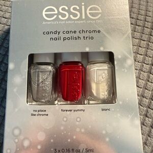 Essie Candy Cane Chrome Nail Polish Trio